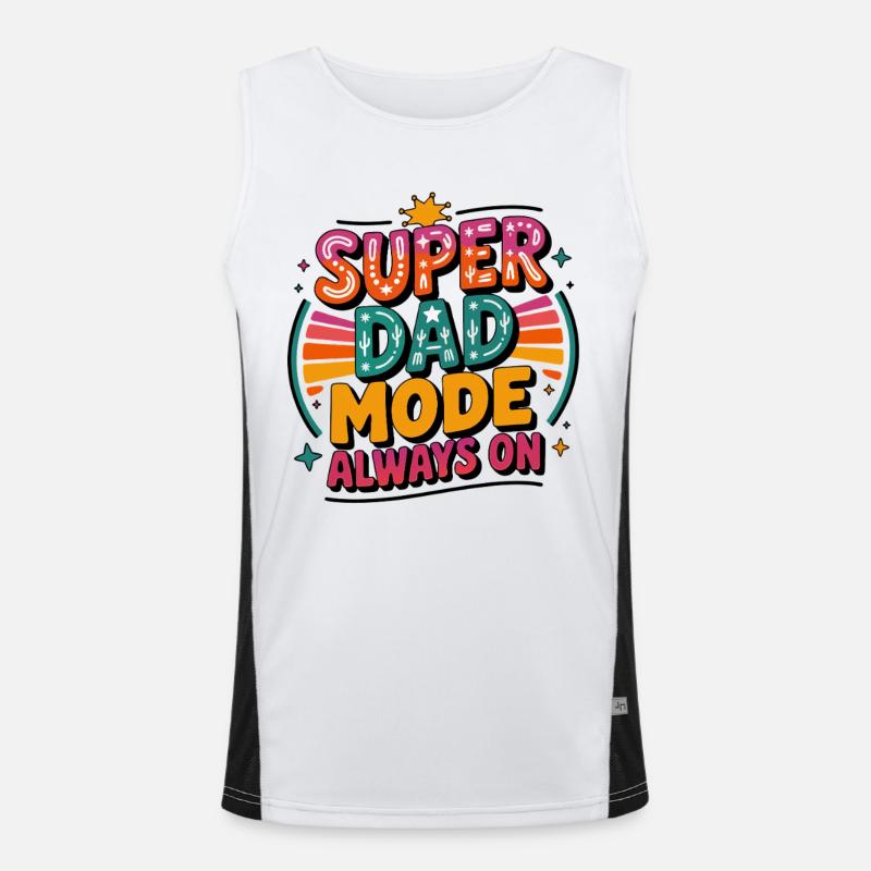 Mode Super Dad toujours activé Débardeur respirant contrasté Homme 