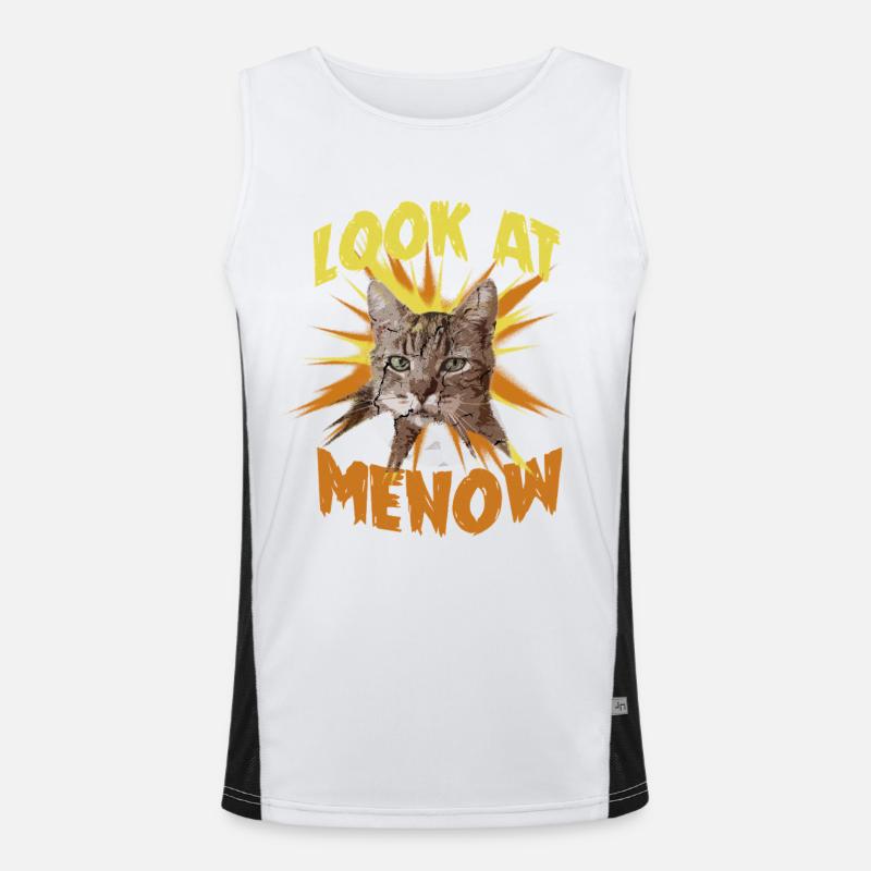 Portrait de chat Regardez-moi maintenant Débardeur respirant contrasté Homme 