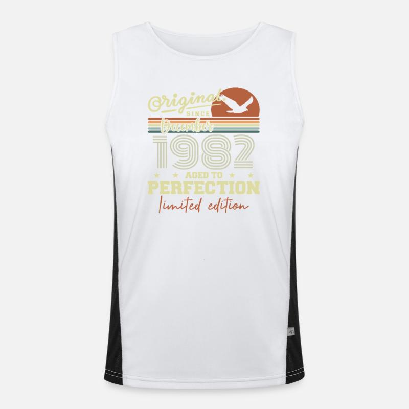 43 Years Birthday | Original December 1982 Men's Functional Contrast Tank Top 