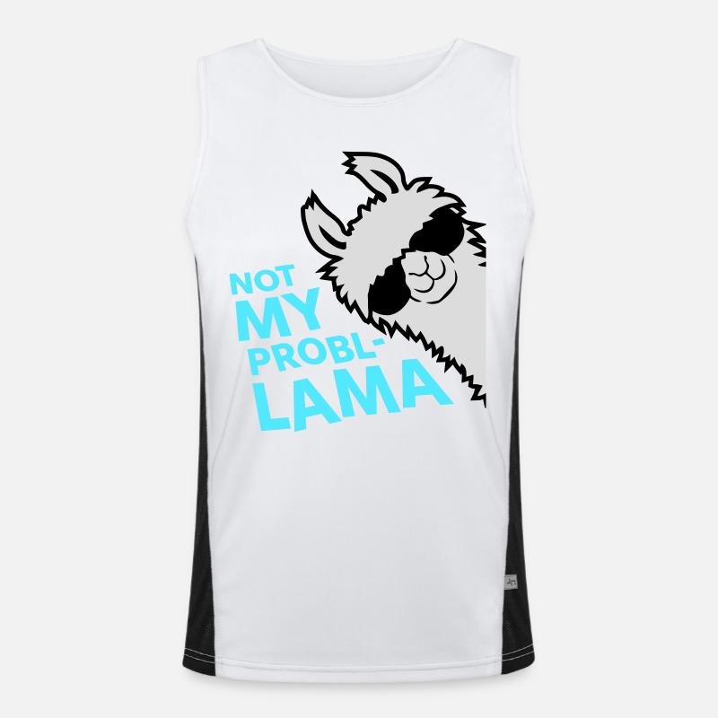 Lama Not My Problama Cool Side Lunettes de soleil Débardeur respirant contrasté Homme 