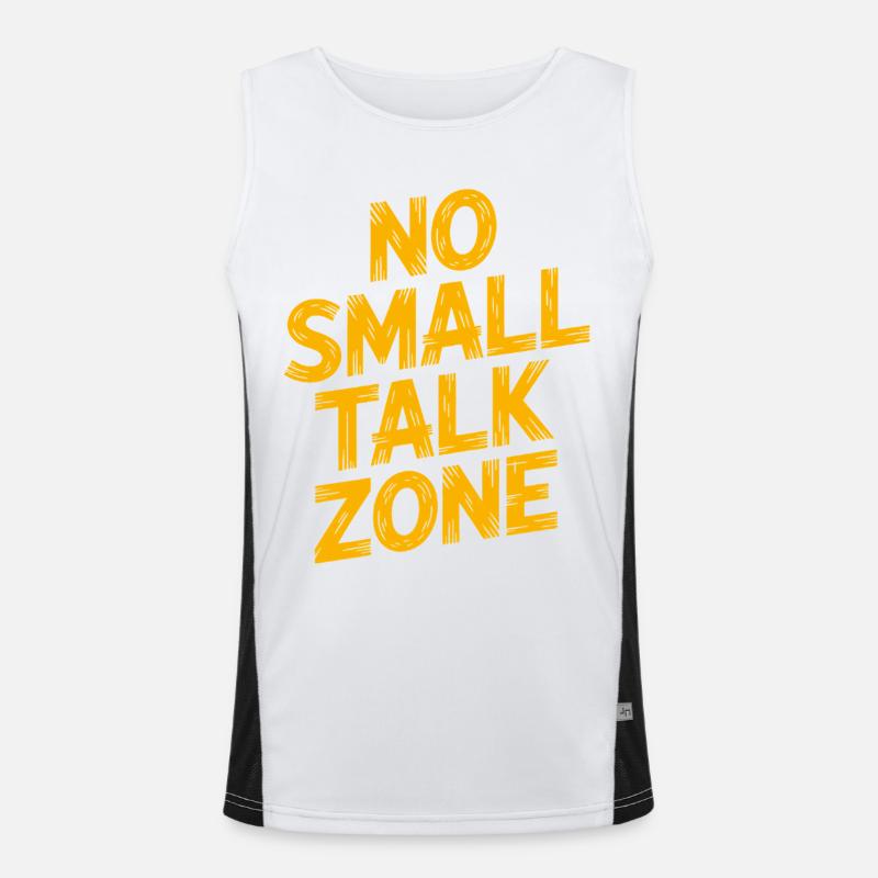 No Small Talk Zone Funktionelles Kontrast-Tank Top für Männer 