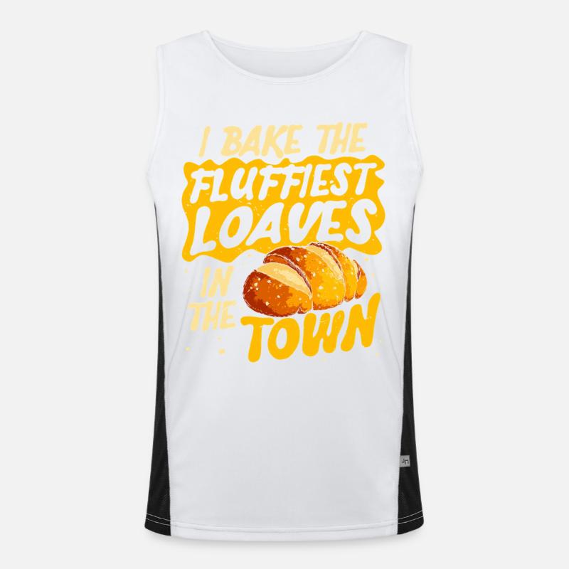 Ich Backe Die Flauschigsten Brote, Bäcker Und Funktionelles Kontrast-Tank Top für Männer 