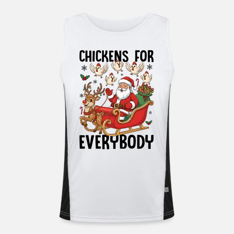 Chickens for Everybody Funktionelles Kontrast-Tank Top für Männer 