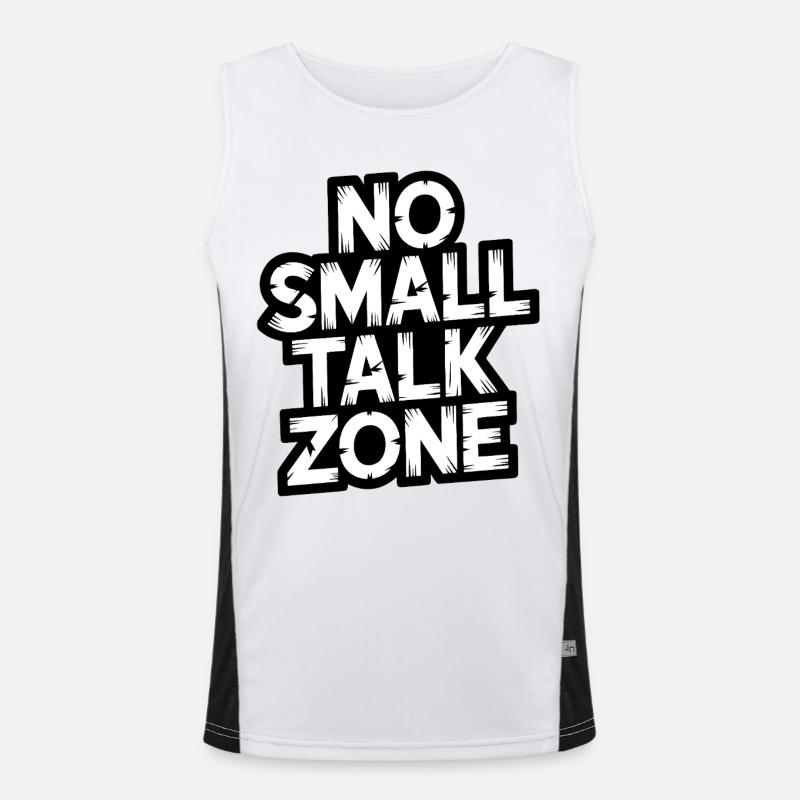 No Small Talk Zone Funktionelles Kontrast-Tank Top für Männer 