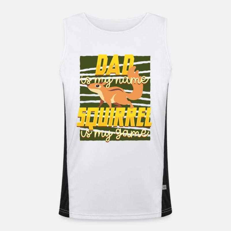 Squirrel Hunter Tree Rat - Men's Functional Contrast Tank Top  - white/black