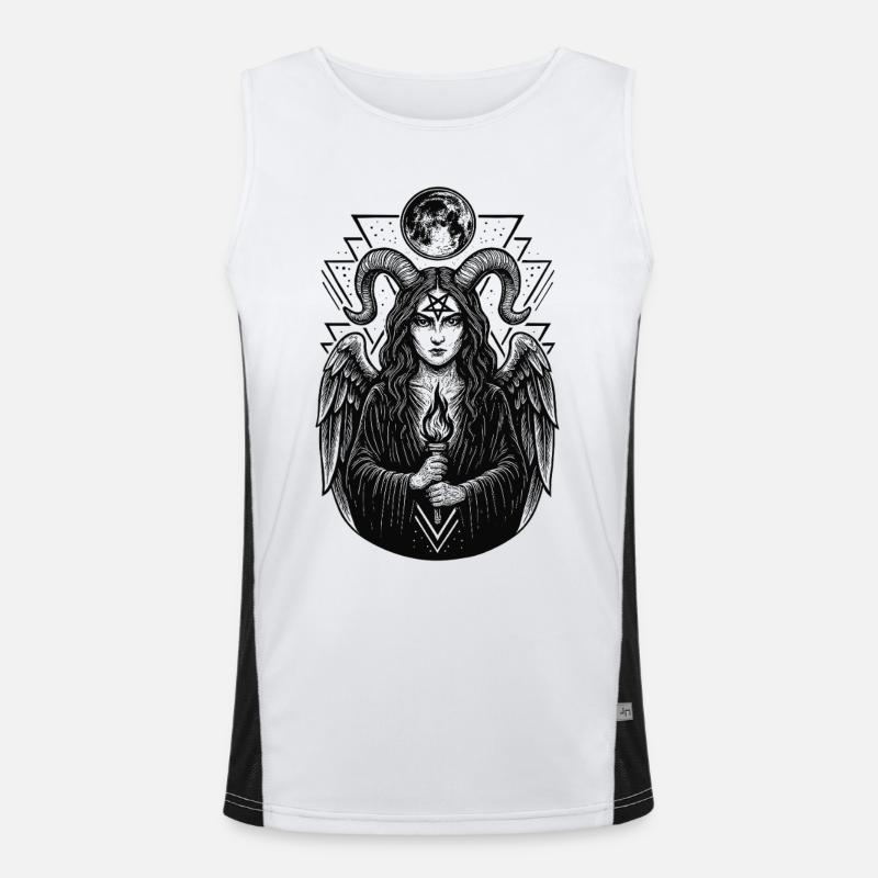Lilith Witch Demon Pentagram Dark Magic Men's Functional Contrast Tank Top 