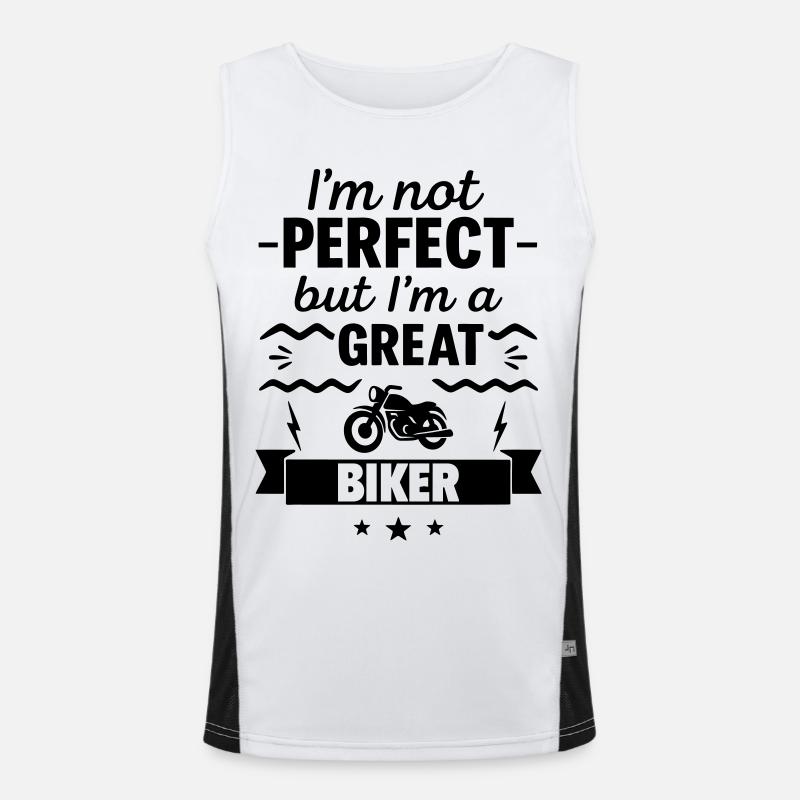 Not perfect but a great biker - Men's Functional Contrast Tank Top  - white/black