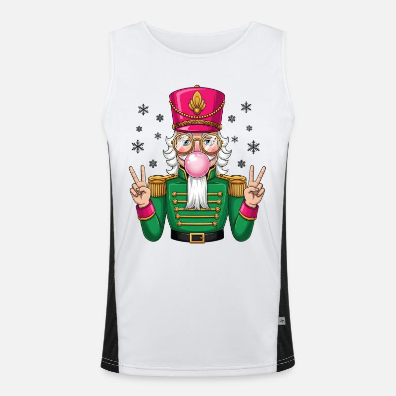 Nutcracker Chewing Gum - Men's Functional Contrast Tank Top  - white/black