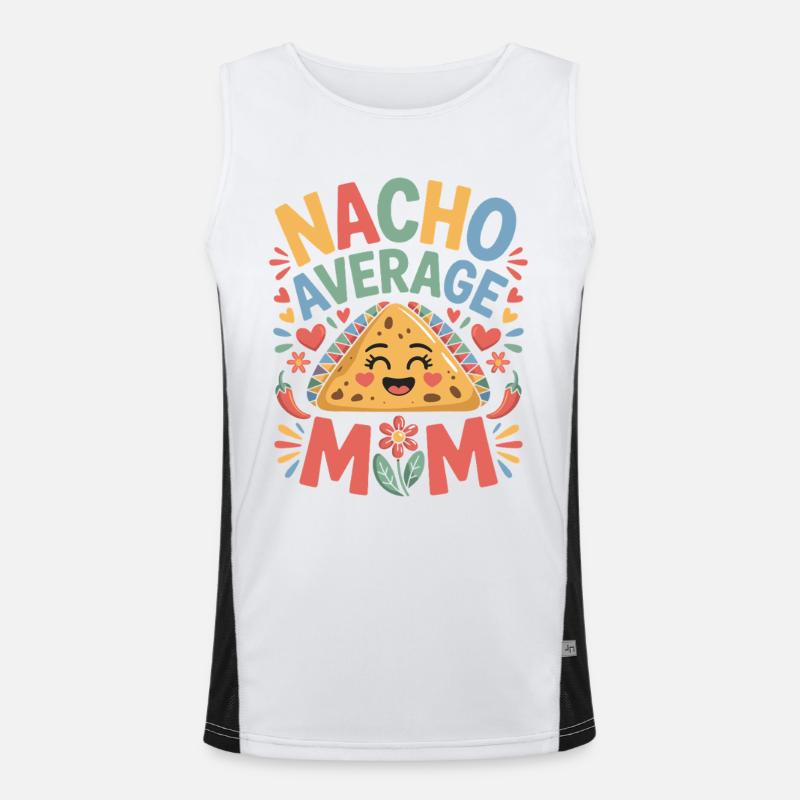 Nacho Durchschnittliche Mama Lustig Funktionelles Kontrast-Tank Top für Männer 