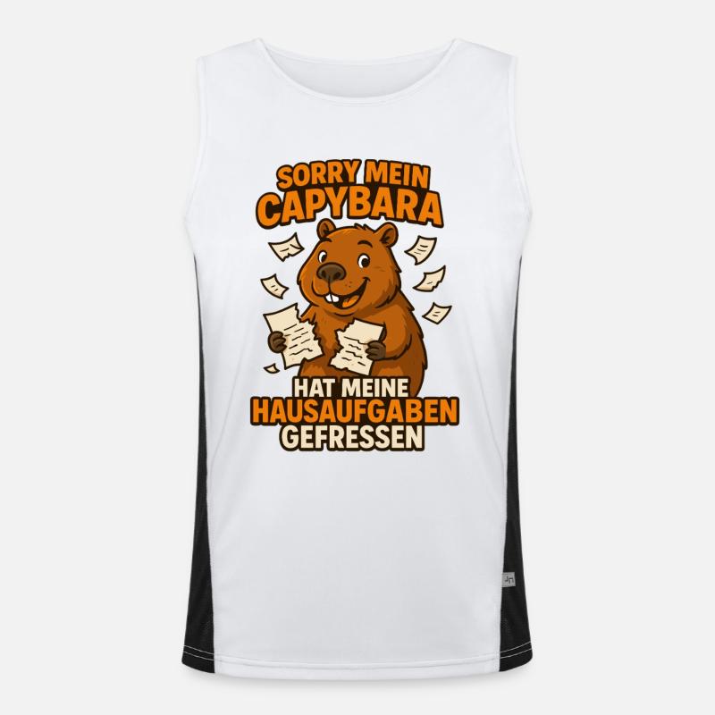 Mon capybara a mangé mes devoirs Débardeur respirant contrasté Homme 