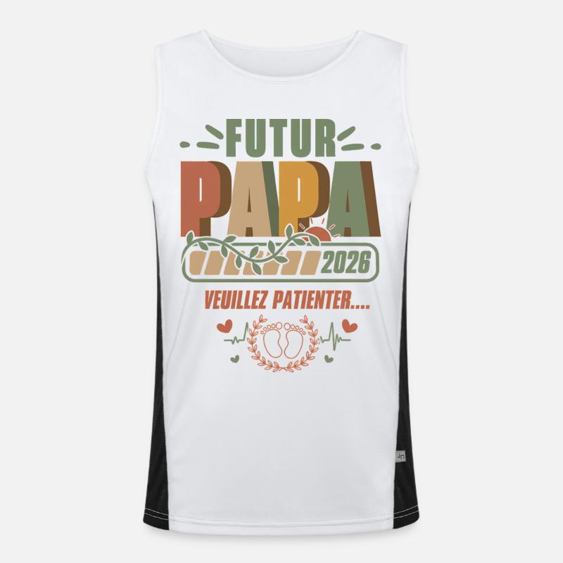 Werdender Papa 2026 Schwangerschaft Ankündigung Humor Geschenk Funktionelles Kontrast-Tank Top für Männer 