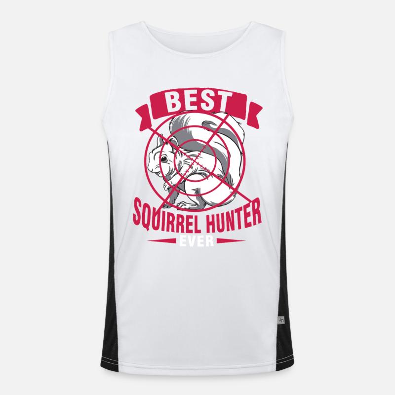 Squirrel Hunter Tree Rat - Men's Functional Contrast Tank Top  - white/black