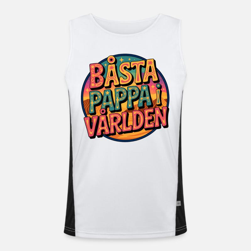 Beste Papa-Welt Funktionelles Kontrast-Tank Top für Männer 