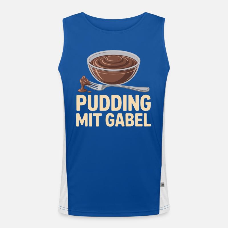 Pudding Mit Gabel Funktionelles Kontrast-Tank Top für Männer 