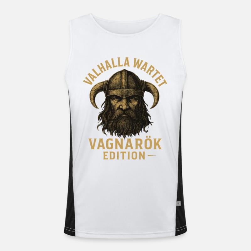 Valhalla Awaits Vagnarök Edition Vikings Men's Functional Contrast Tank Top 