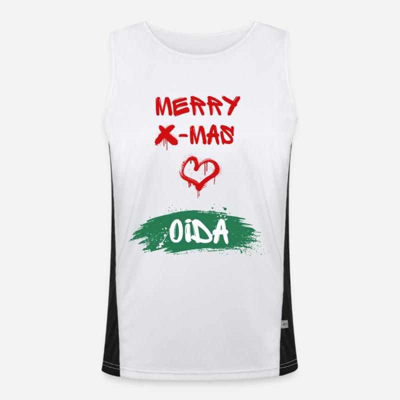 Xmas, Oida Funktionelles Kontrast-Tank Top für Männer 