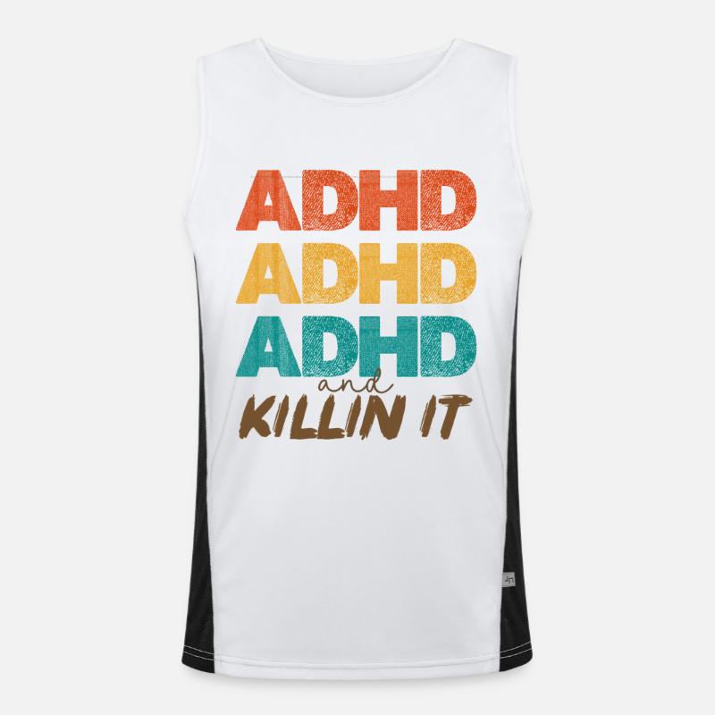 ADHD Power Farbstacking Funktionelles Kontrast-Tank Top für Männer 