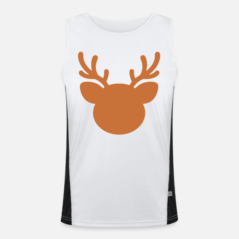 Reindeer Christmas Men's Functional Contrast Tank Top 
