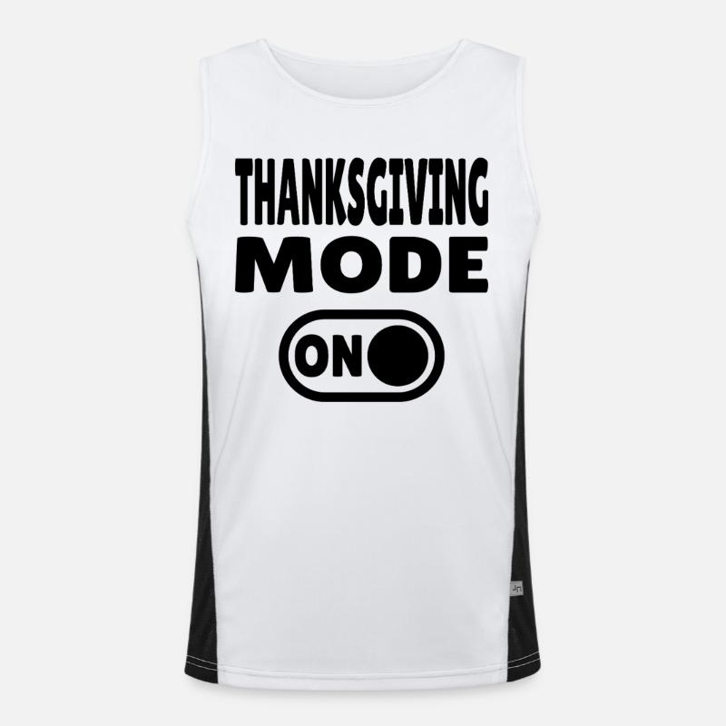 Thanksgiving Mode ON Funktionelles Kontrast-Tank Top für Männer 