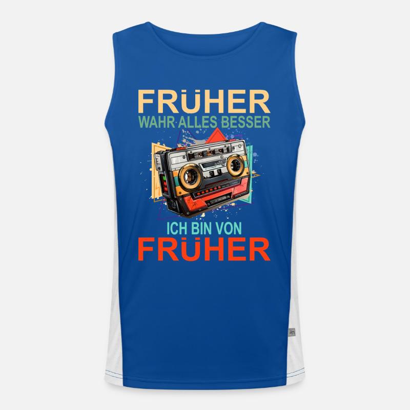 Früher war alles besser Funktionelles Kontrast-Tank Top für Männer 
