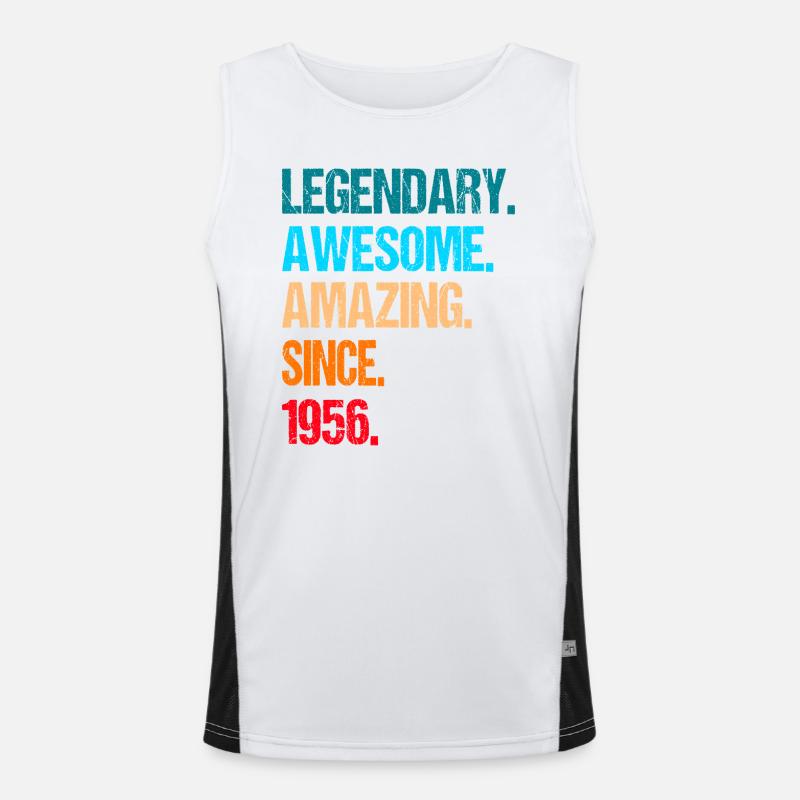 70 Geburtstag 1956 Funktionelles Kontrast-Tank Top für Männer 