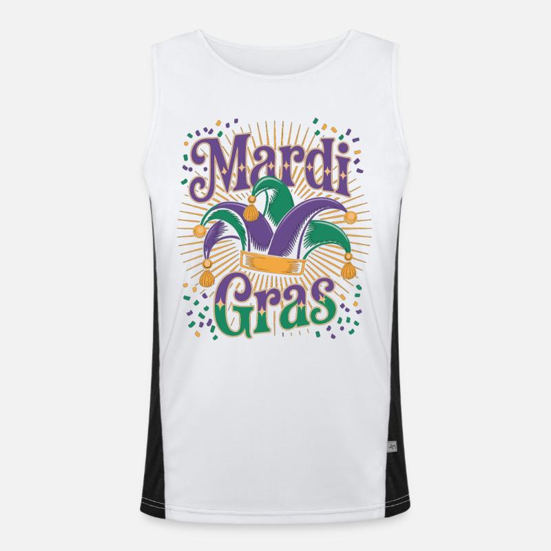 Carnaval Mardi Gras Confettis Débardeur respirant contrasté Homme 
