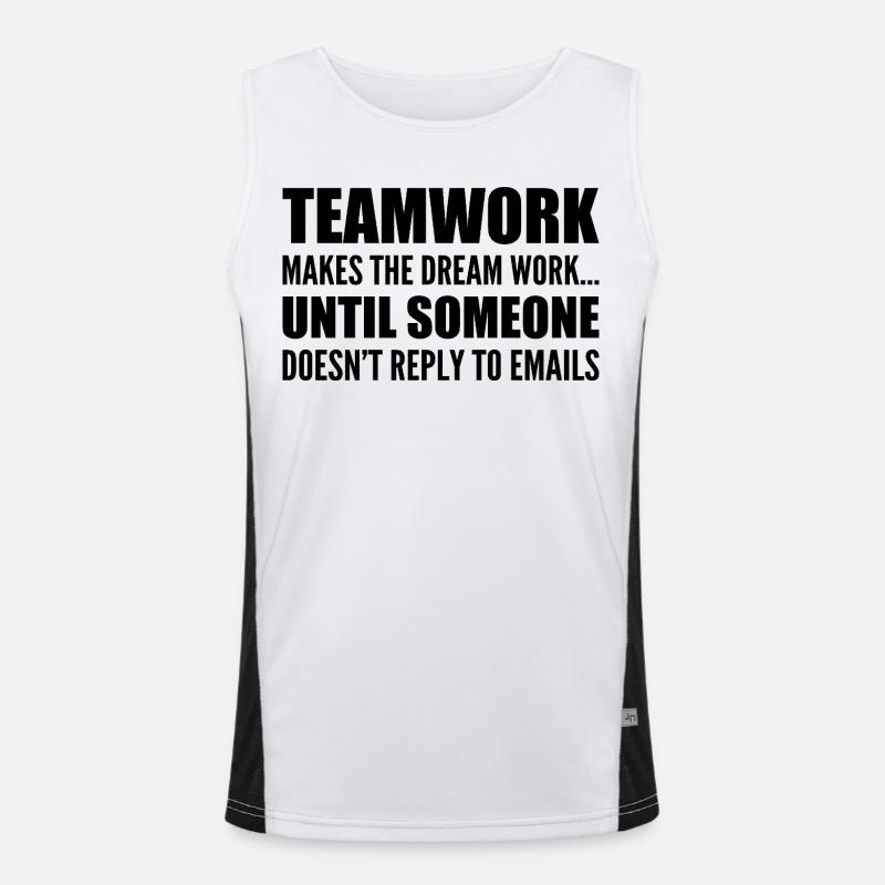 Teamwork... without email response Men's Functional Contrast Tank Top 