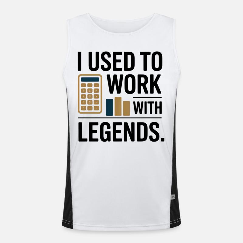 J’avais l’habitude de travailler avec les légendes Cadeau d’adieu pour collègue Débardeur respirant contrasté Homme 