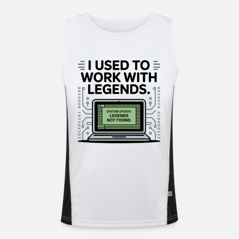 J’avais l’habitude de travailler avec les légendes Cadeau d’adieu pour collègue Débardeur respirant contrasté Homme 