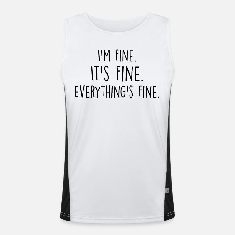 i'm fine, it's fine, everything's fine Débardeur respirant contrasté Homme 