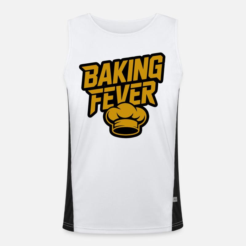 Baking Fever: Chef Hat Graphic Men's Functional Contrast Tank Top 
