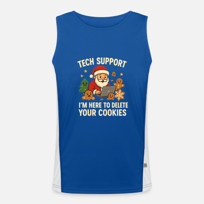Tech Support I'm Here To Delete Your Cookies Funktionelles Kontrast-Tank Top für Männer 