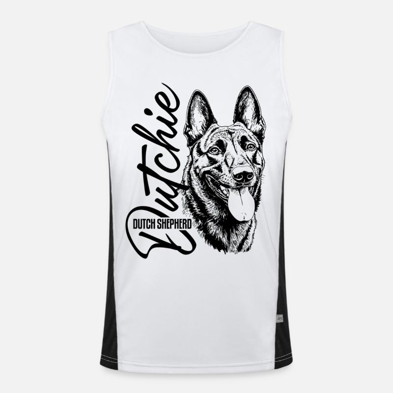 Dutchie - Dutch Shepherd Dog Men's Functional Contrast Tank Top 