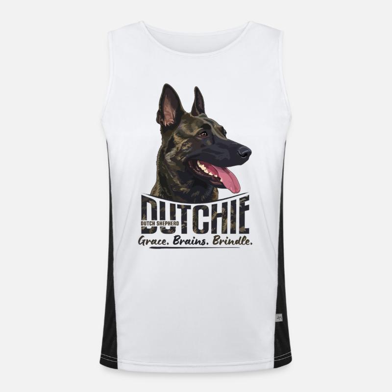 Dutchie - Dutch Shepherd Dog Men's Functional Contrast Tank Top 