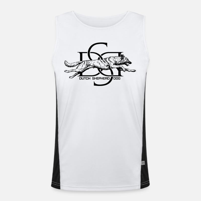 Dutchie - Dutch Shepherd Dog Men's Functional Contrast Tank Top 