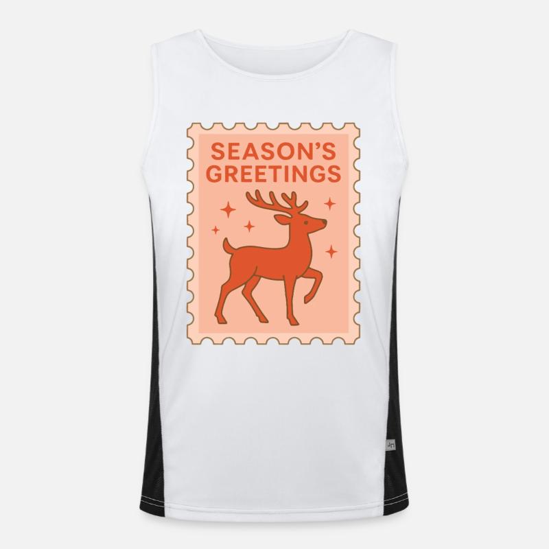 Weihnachtsgrüße Rentiere Weihnachtsstimmung Funktionelles Kontrast-Tank Top für Männer 