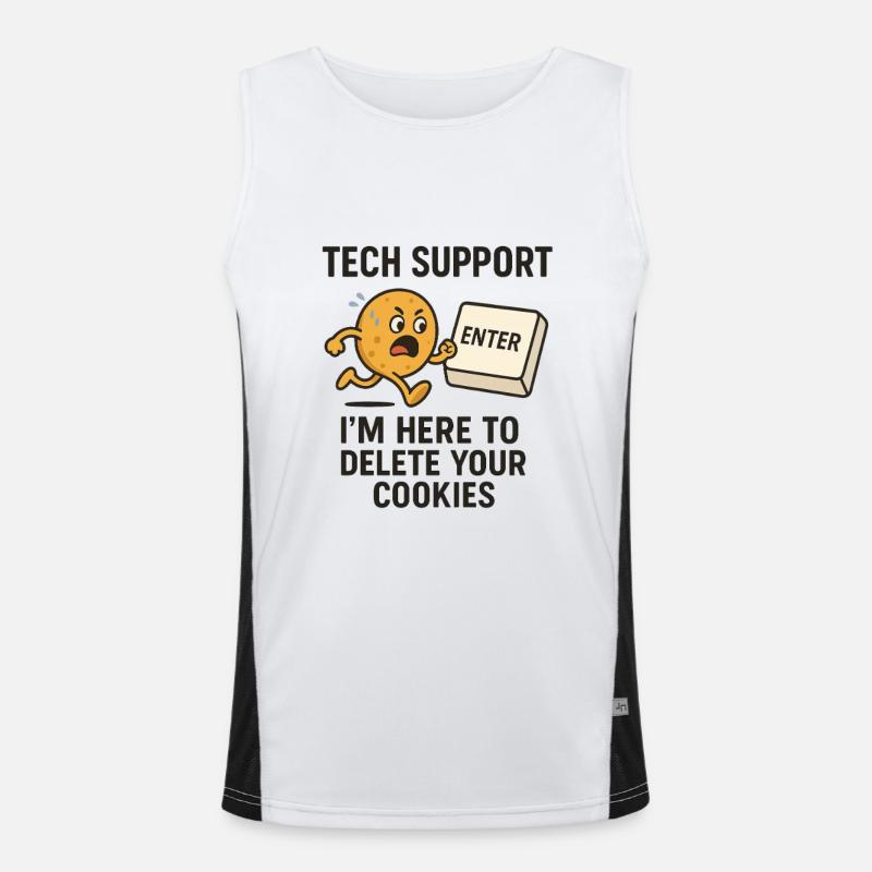 Tech Support I'm Here To Delete Your Cookies Funktionelles Kontrast-Tank Top für Männer 