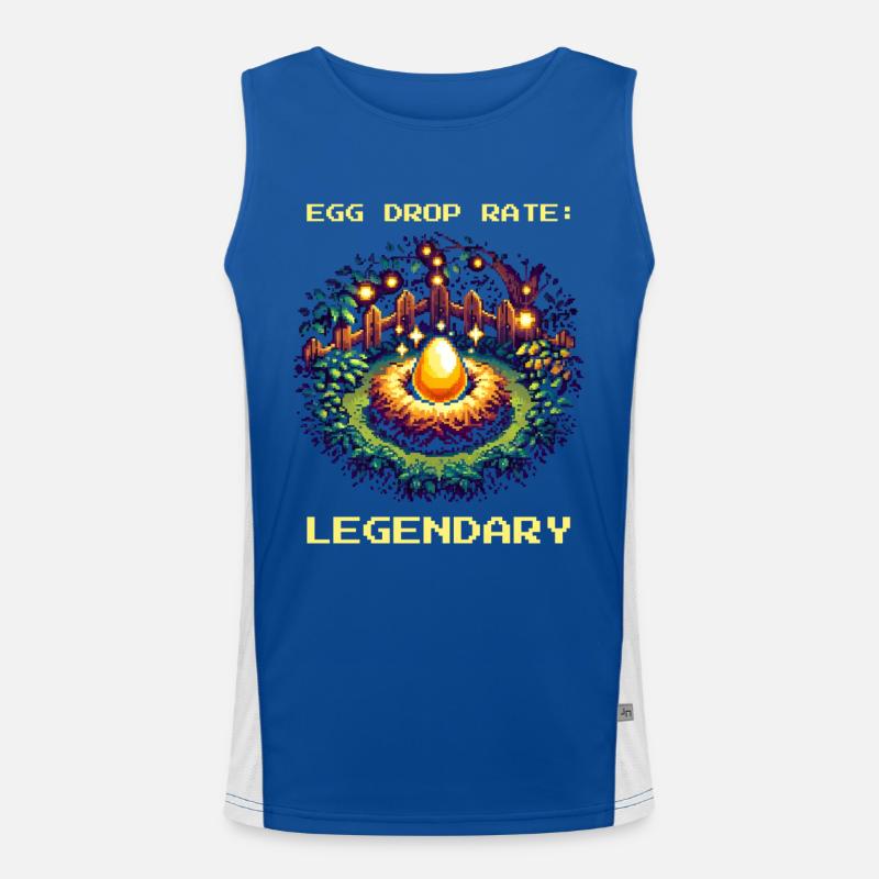 Legendäre Eier-Rate | Gamer Humor Funktionelles Kontrast-Tank Top für Männer 