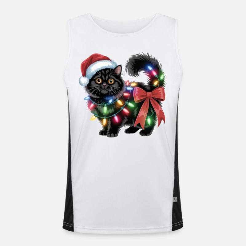 Chat de Noël Débardeur respirant contrasté Homme 
