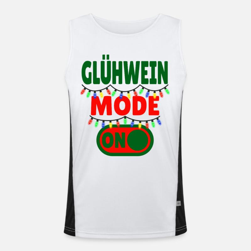 Glühwein Mode ON Funktionelles Kontrast-Tank Top für Männer 