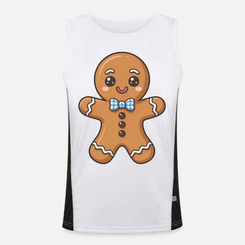 Gingerbread man Men's Functional Contrast Tank Top 