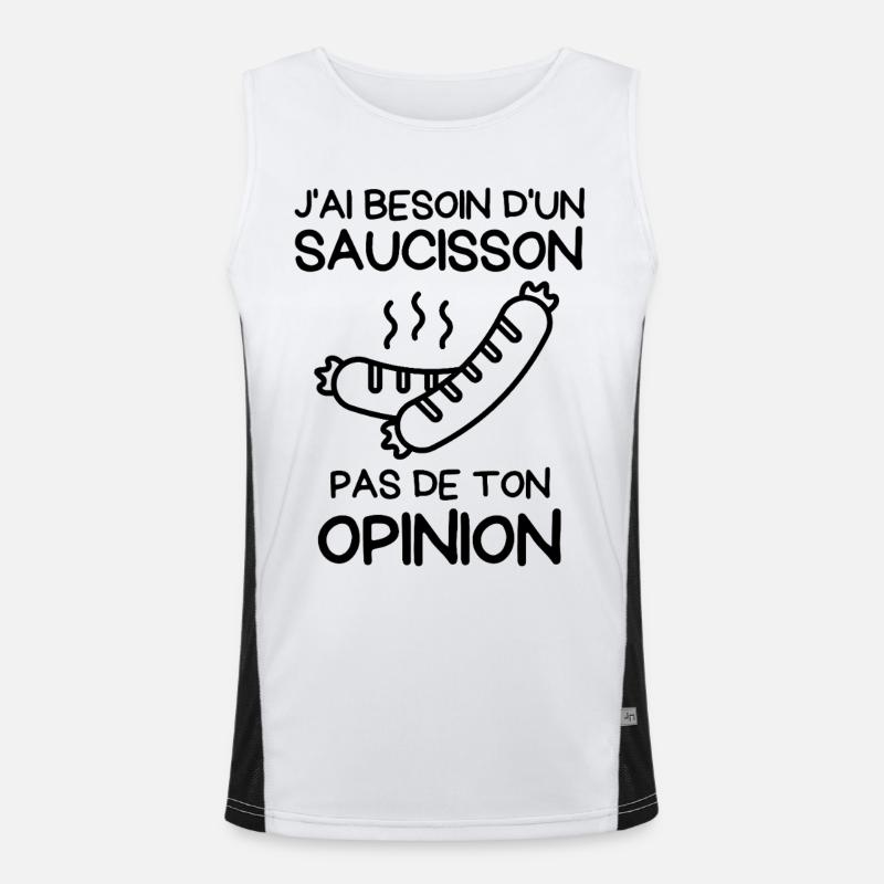 Need a sausage Men's Functional Contrast Tank Top 