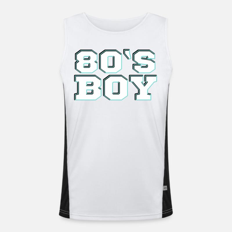 80er Funktionelles Kontrast-Tank Top für Männer 