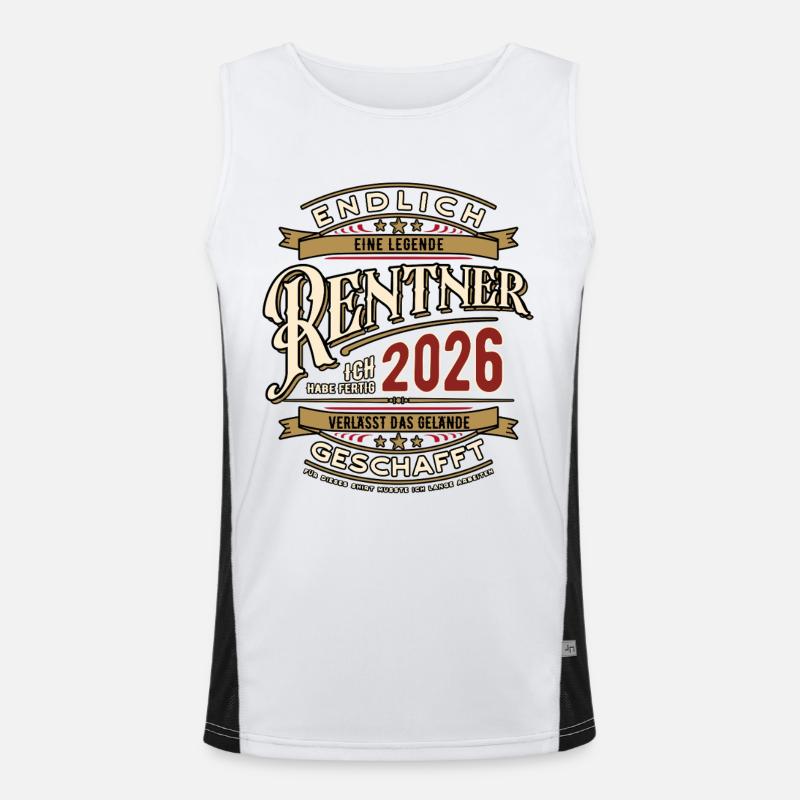 Pensioners 2026 - Retirement - Pension Men's Functional Contrast Tank Top 