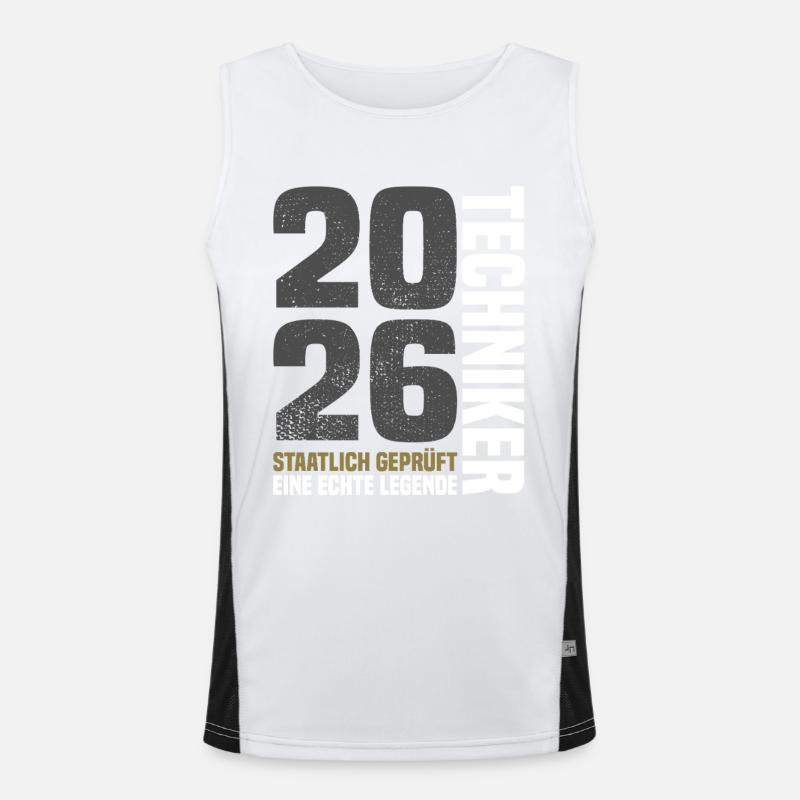 Staatlich Geprüfter Techniker Funktionelles Kontrast-Tank Top für Männer 