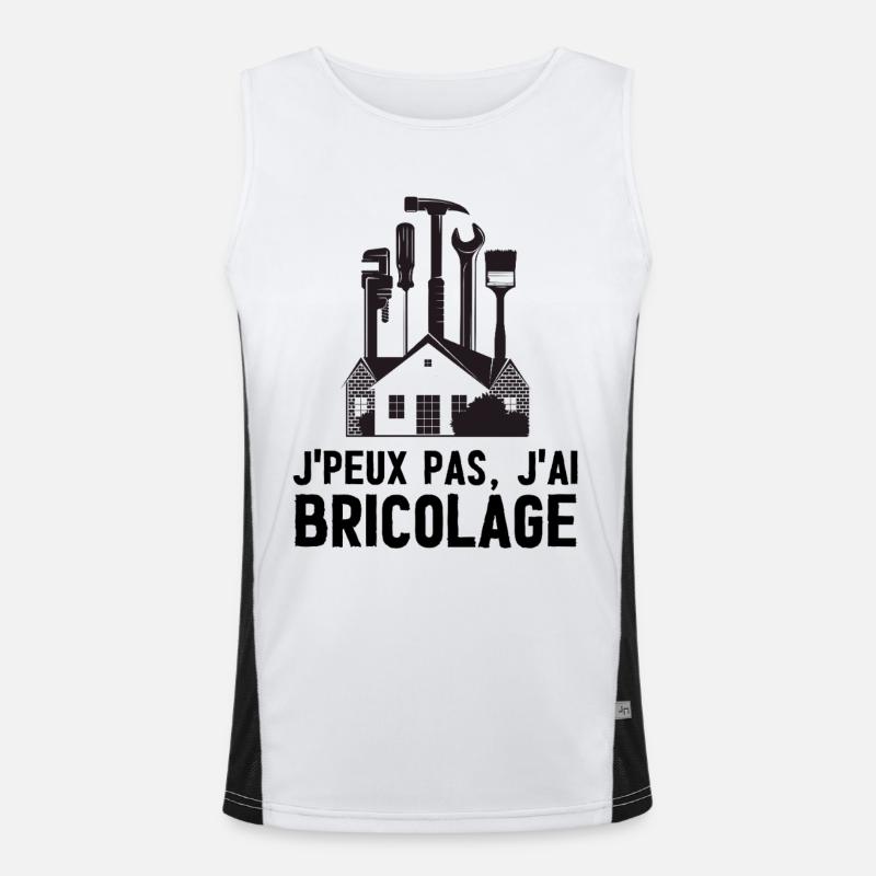 Maison Outils DIY bricolage bricoleur  Débardeur respirant contrasté Homme 