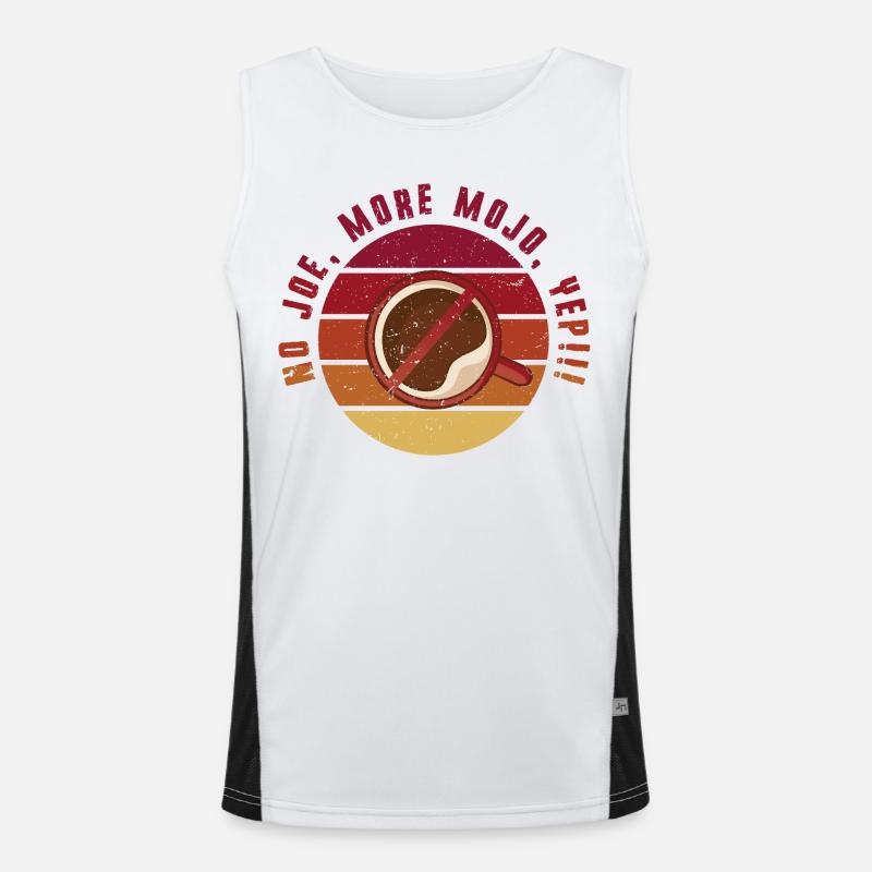 Coffee withdrawal decaffeinated ex-coffee drinker - Men's Functional Contrast Tank Top  - white/black