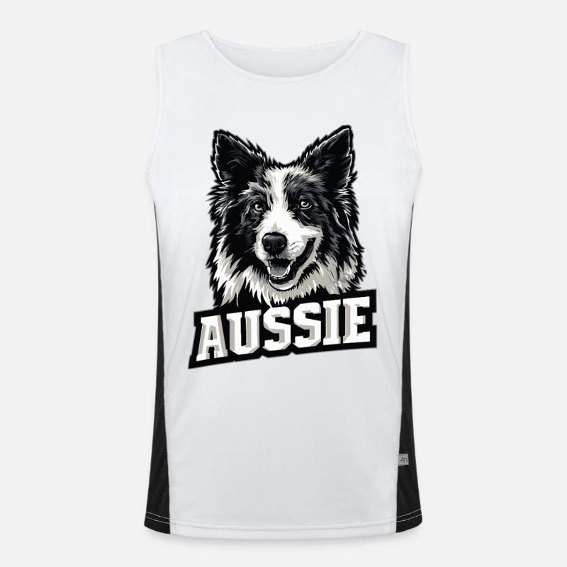 Australian Shepherd – Aussie Pride Men's Functional Contrast Tank Top 