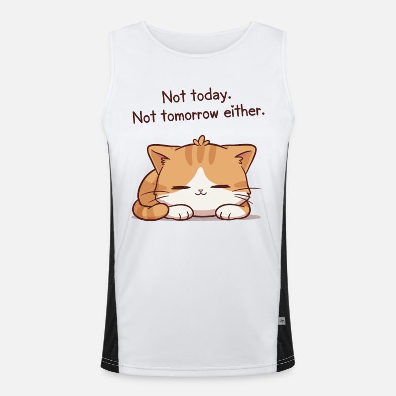 Sleeper kitten Not today Not tomorrow Men's Functional Contrast Tank Top 
