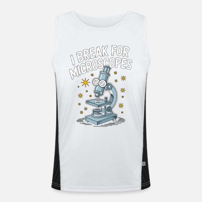 Lab Technician I Break For Microscopes Scientist Funktionelles Kontrast-Tank Top für Männer 